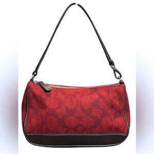 Coach vintage signature wool demi shoulder bag Y2K #7720 EUC